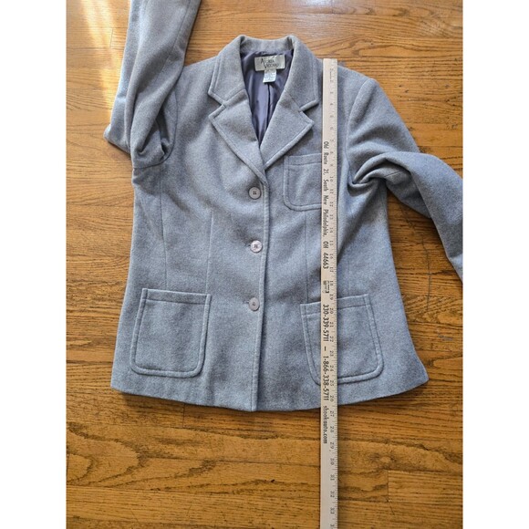 Vintage Andrea Viccaro Womens Wool & Cashmere Blend Gray Jacket Size 12 - Picture 6 of 7
